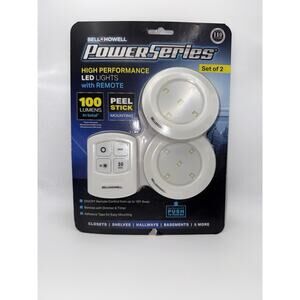 Bell Howell Power Series High Performance LED Lights with Remote New Set Of 2